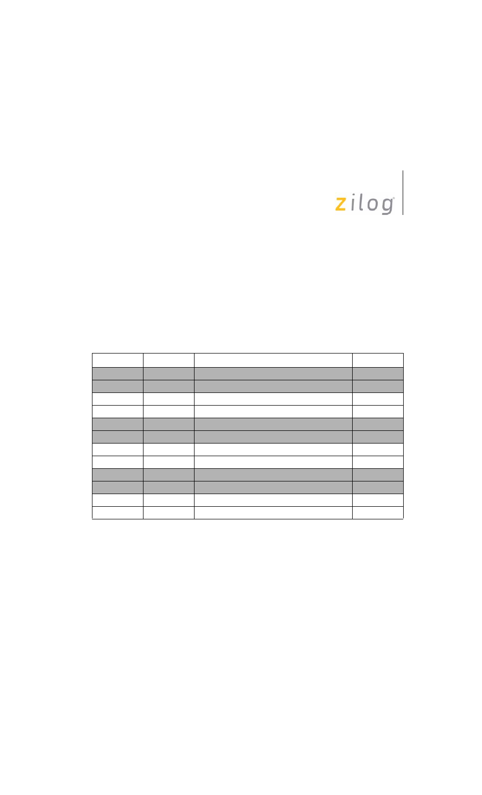 Jumpers and settings, Table 1 | Zilog Z8F0113 User Manual | Page 11 / 18