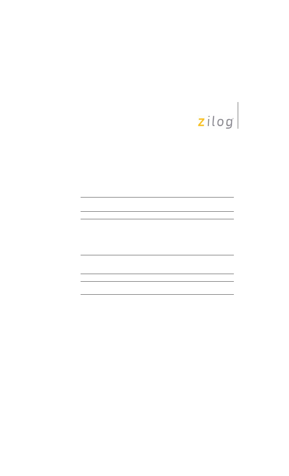 Revision history | Zilog Z8F0113 User Manual | Page 2 / 18