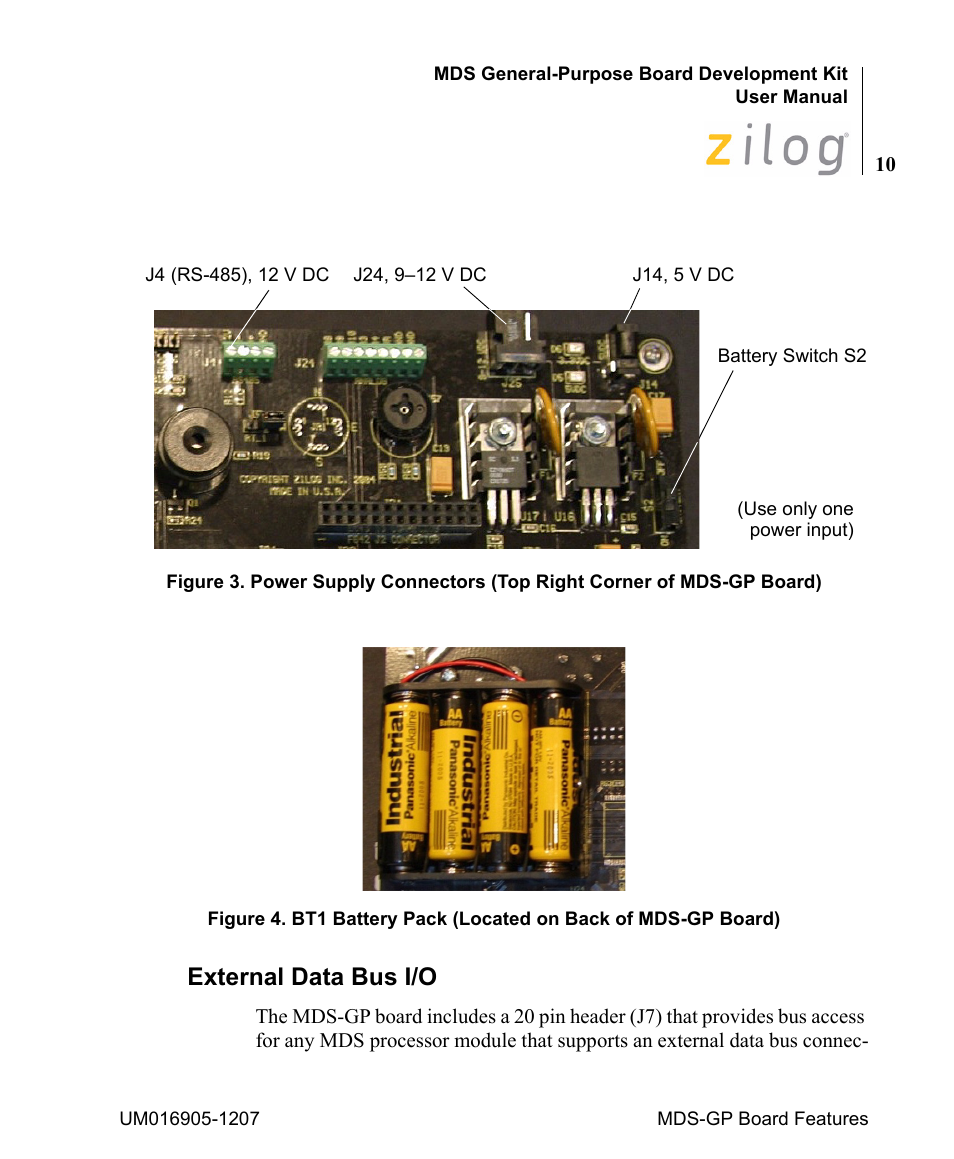 External data bus i/o, Figure 3, Figure 4 | Zilog Z8F0411 User Manual | Page 15 / 83