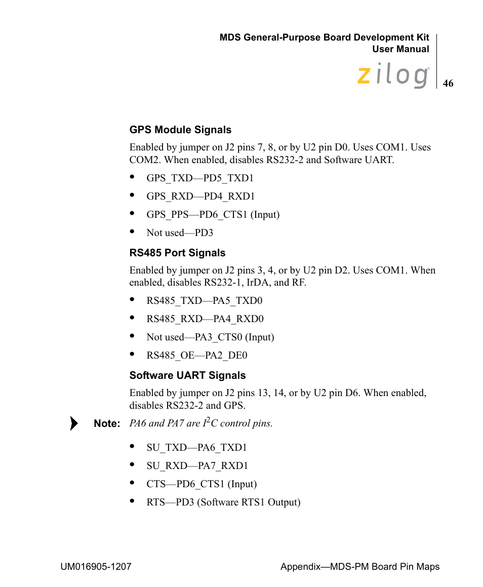 Zilog Z8F0411 User Manual | Page 57 / 83