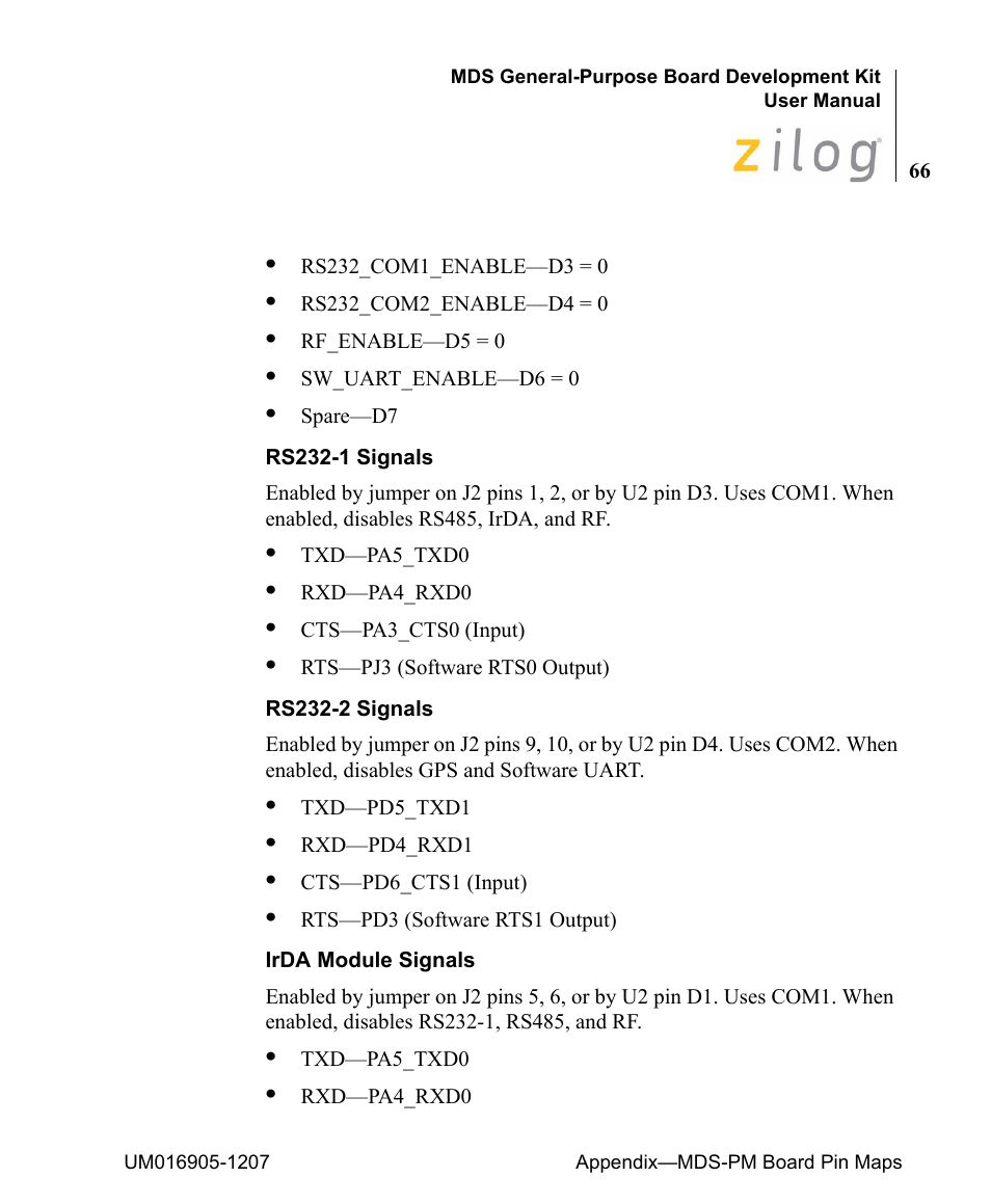 Zilog Z8F0411 User Manual | Page 77 / 83
