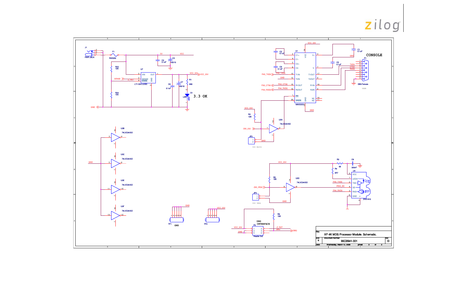 Console, 3 ok | Zilog Z8F0880 User Manual | Page 17 / 19