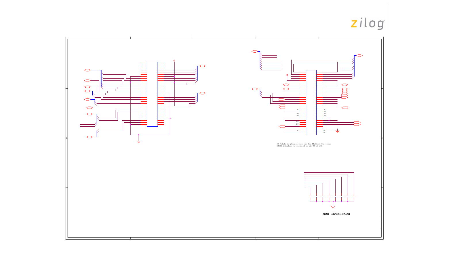 Mds interface | Zilog Z8F0880 User Manual | Page 15 / 18