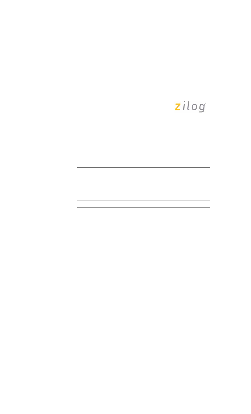 Revision history | Zilog Z8F0880 User Manual | Page 2 / 18