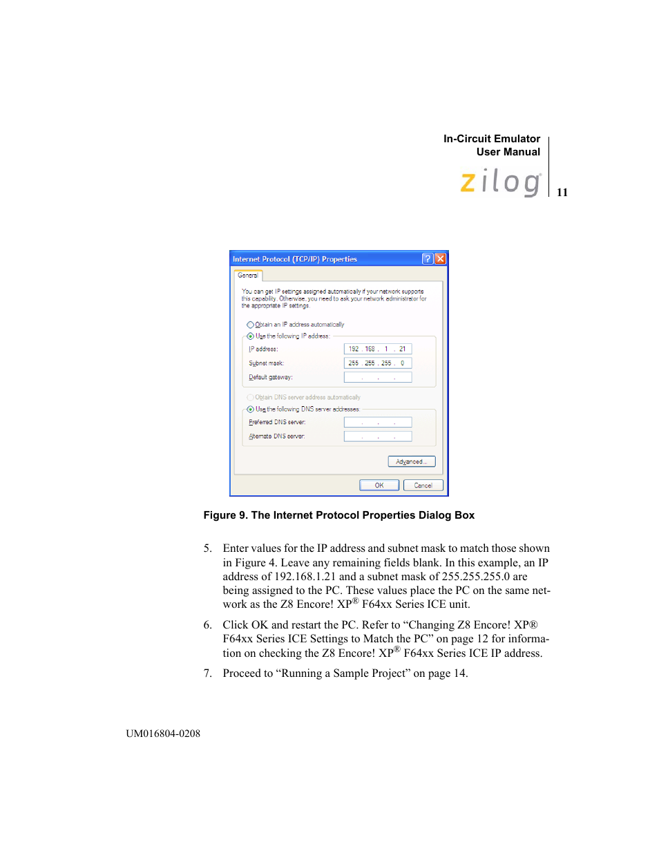 Zilog Z8F1621 User Manual | Page 14 / 27