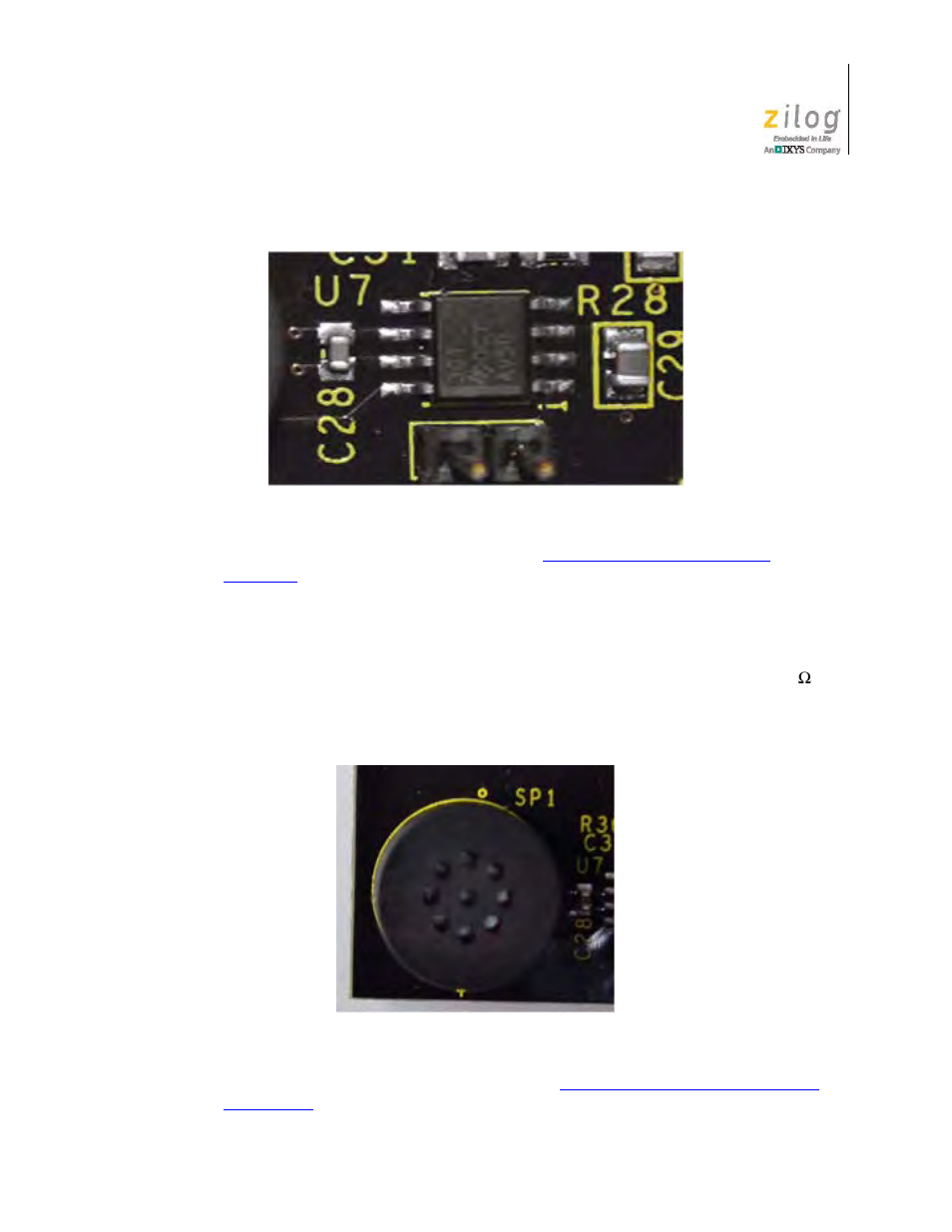 Cvs-1508 speaker, The tpa301d mono audio power amplifier, Figure 28. the cvs-1508 speaker | Zilog Z8F1681 User Manual | Page 35 / 50