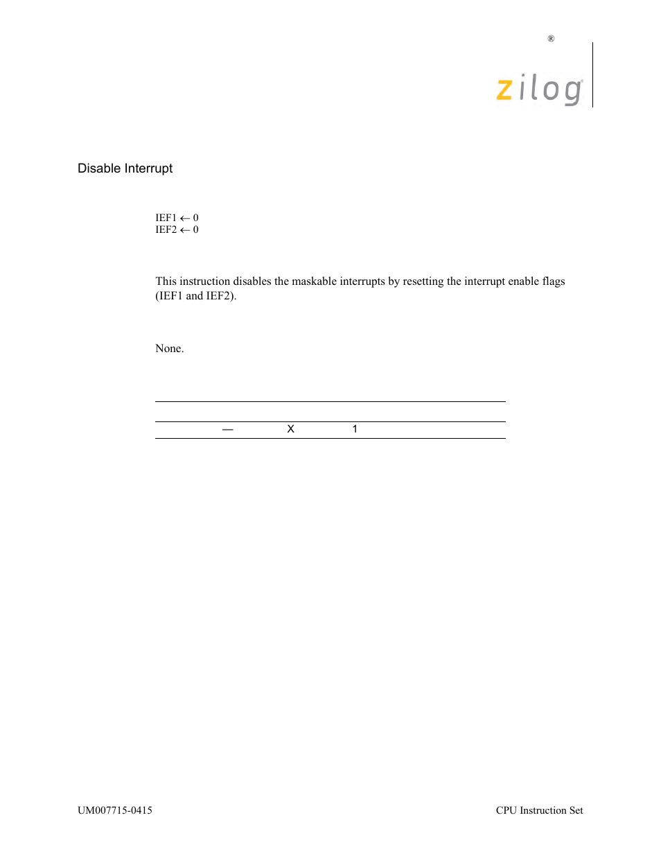 Zilog EZ80F916 User Manual | Page 149 / 411