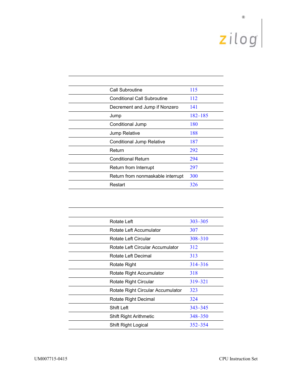 Zilog EZ80F916 User Manual | Page 67 / 411