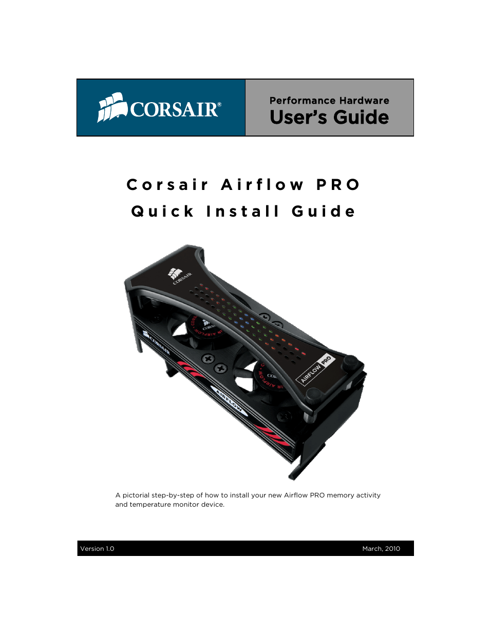 Corsair AirFlow Pro User Manual | 7 pages