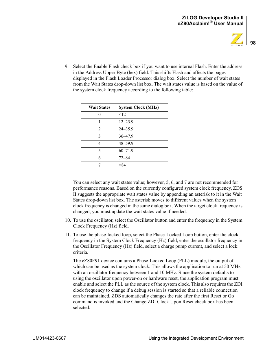 Zilog EZ80F916 User Manual | Page 118 / 469