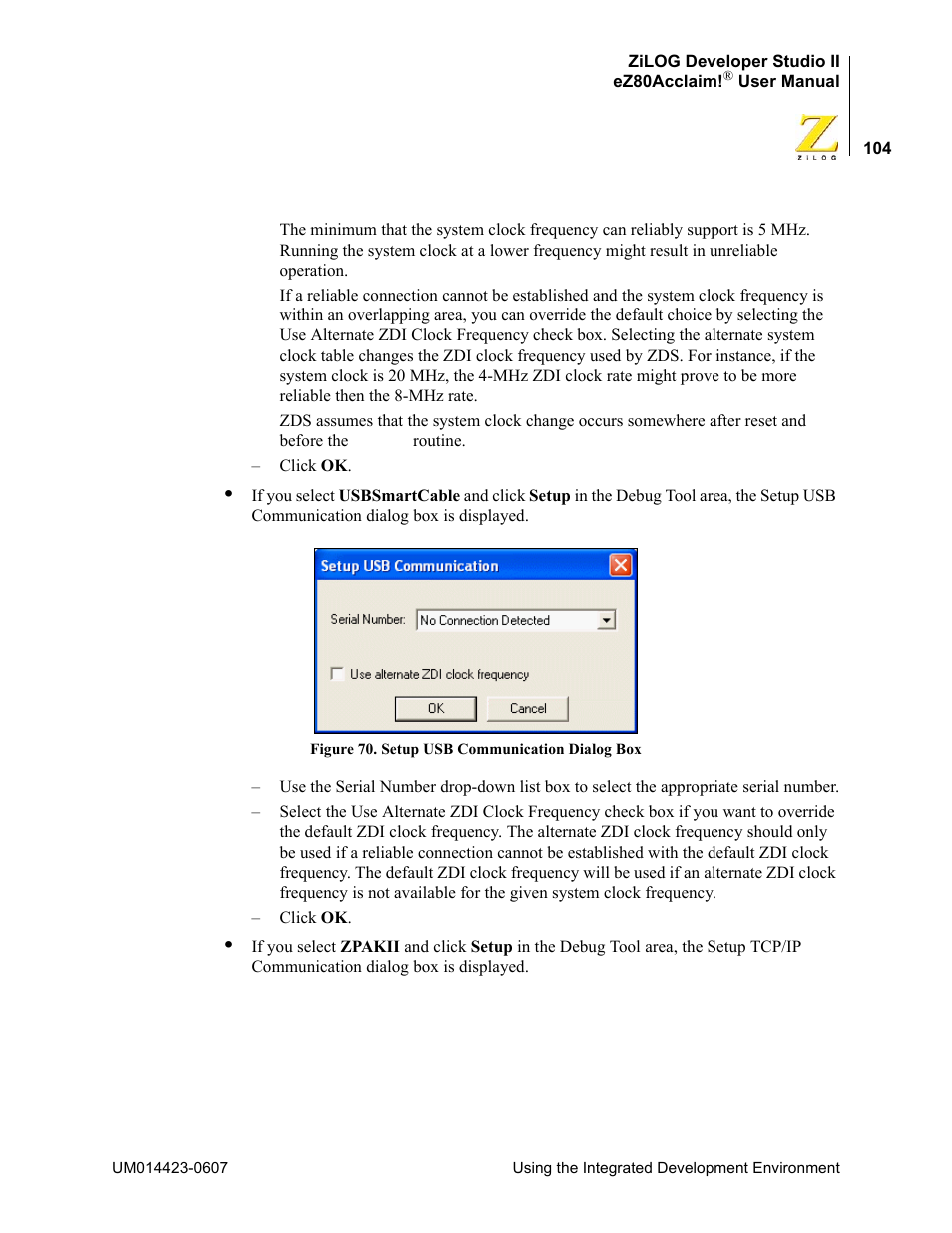 Zilog EZ80F916 User Manual | Page 124 / 469