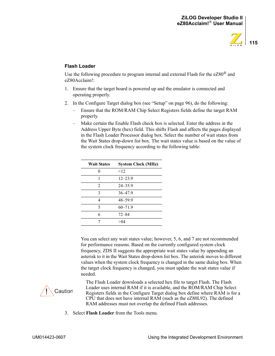 Zilog EZ80F916 User Manual | Page 135 / 469