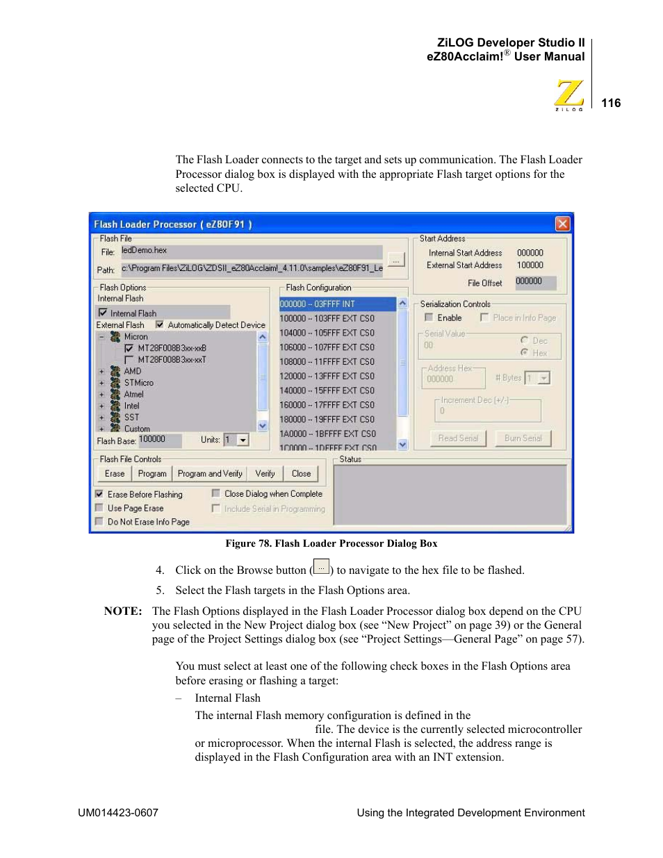 Zilog EZ80F916 User Manual | Page 136 / 469
