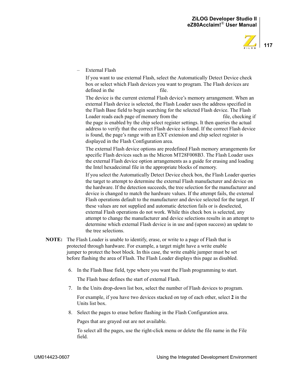 Zilog EZ80F916 User Manual | Page 137 / 469