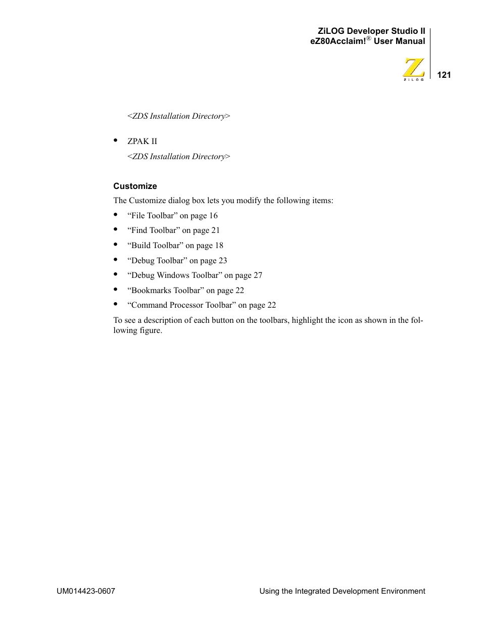 Zilog EZ80F916 User Manual | Page 141 / 469