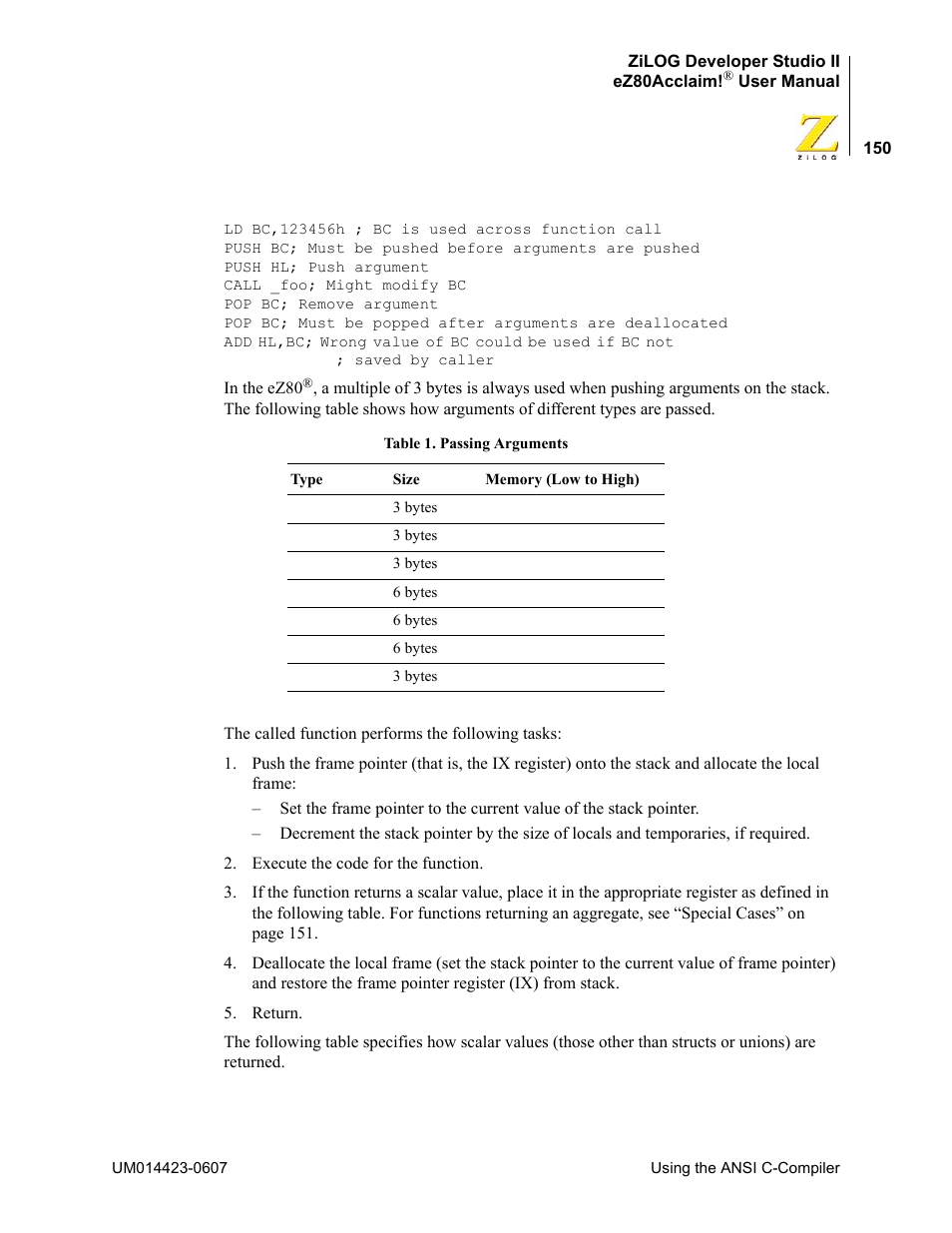Zilog EZ80F916 User Manual | Page 170 / 469