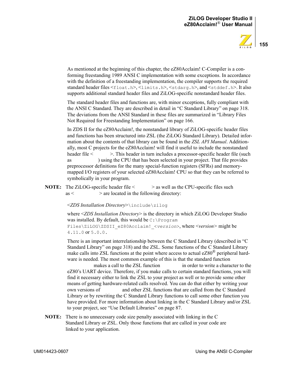 Zilog EZ80F916 User Manual | Page 175 / 469