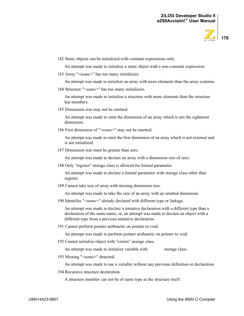 Zilog EZ80F916 User Manual | Page 198 / 469