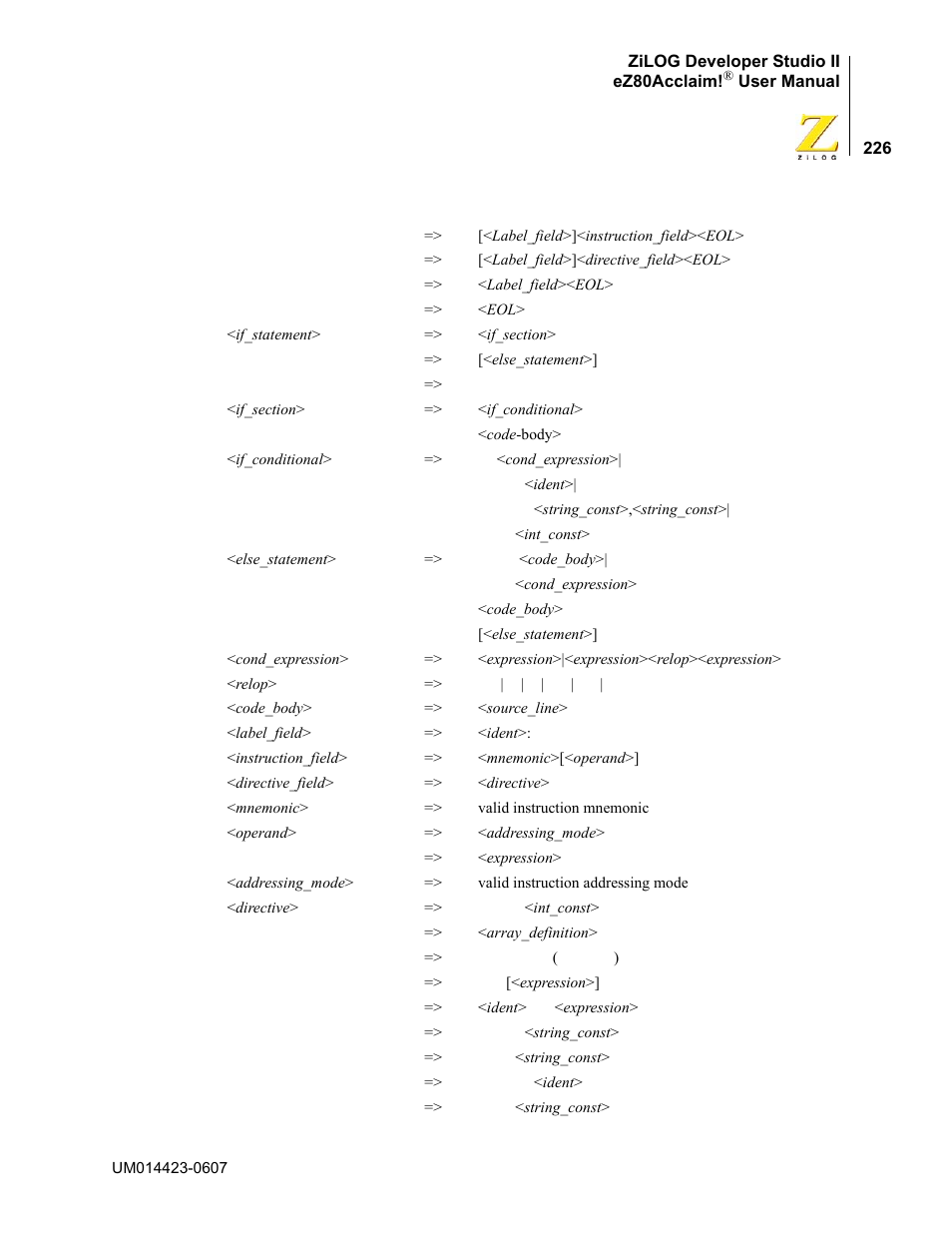 Zilog EZ80F916 User Manual | Page 246 / 469