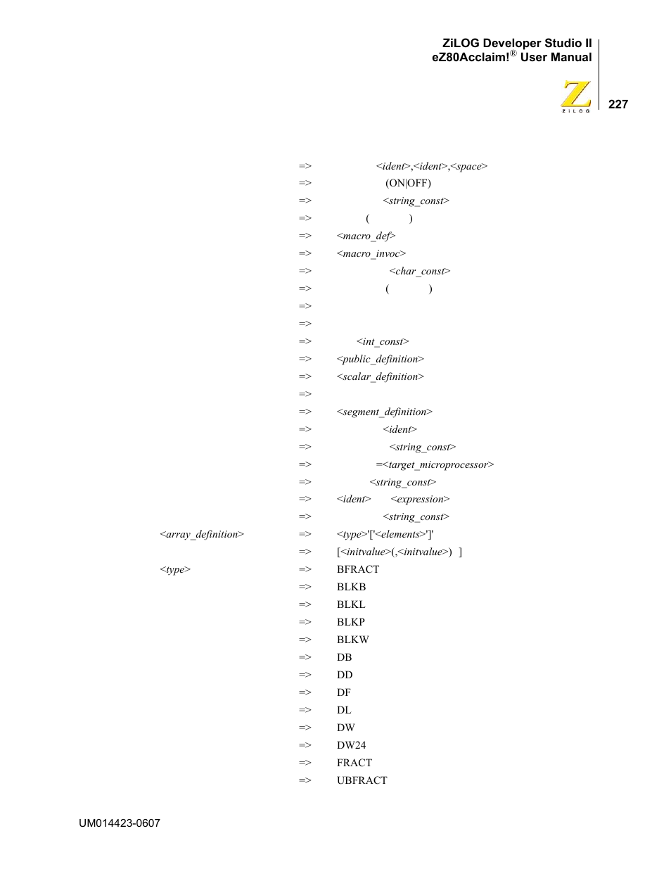 Zilog EZ80F916 User Manual | Page 247 / 469