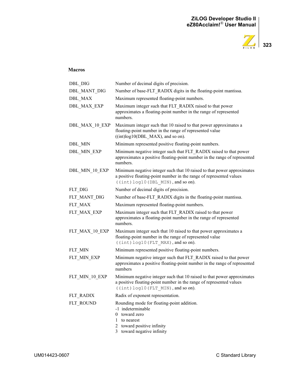 Zilog EZ80F916 User Manual | Page 343 / 469