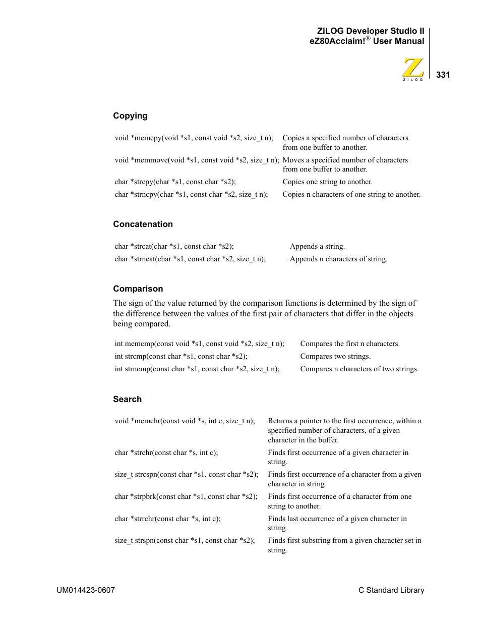 Zilog EZ80F916 User Manual | Page 351 / 469