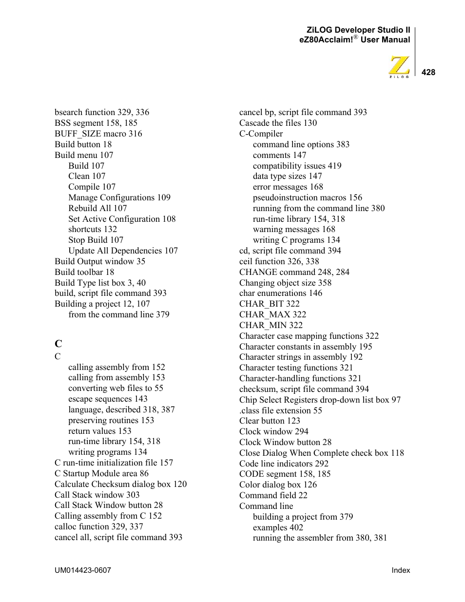 Zilog EZ80F916 User Manual | Page 448 / 469