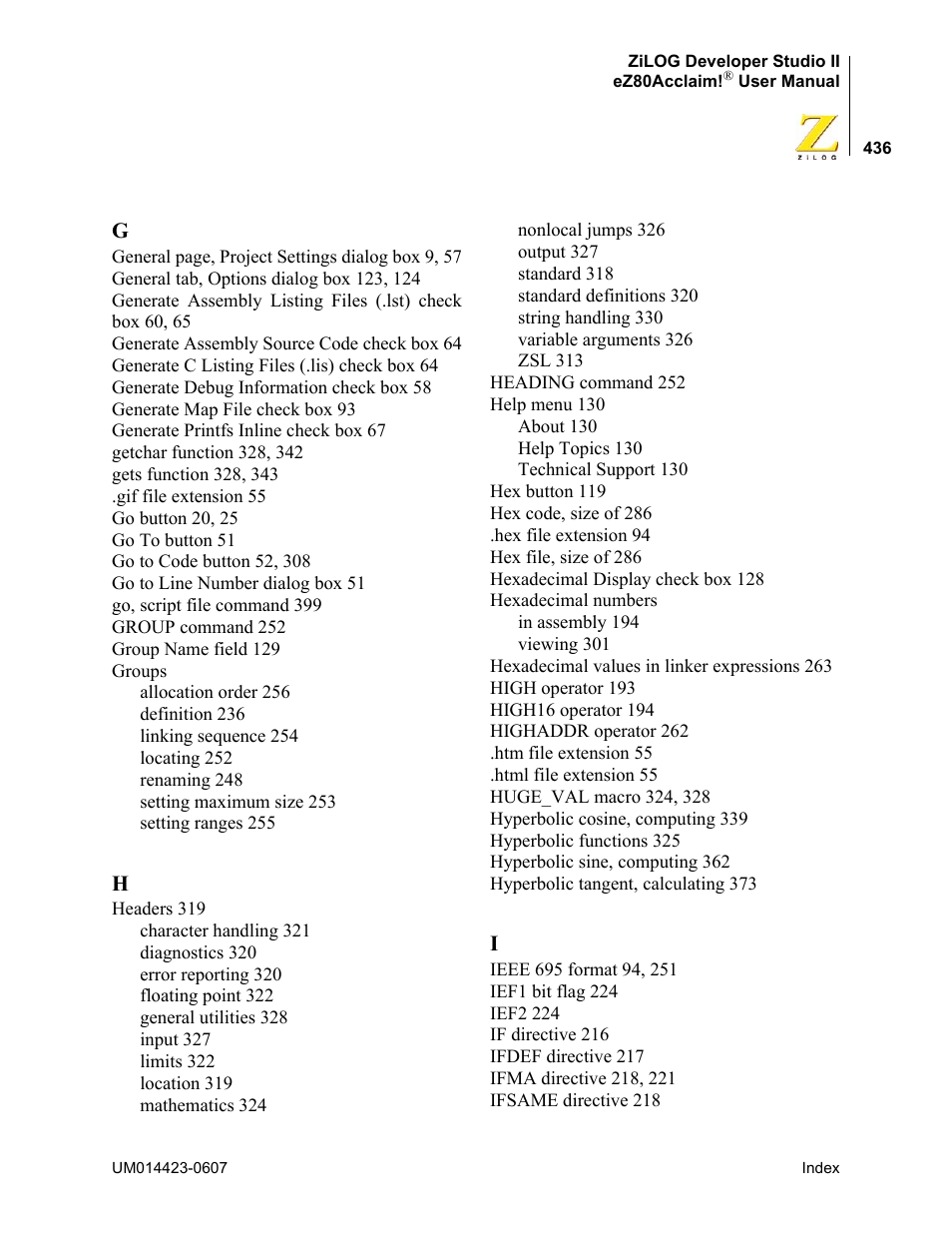 Zilog EZ80F916 User Manual | Page 456 / 469
