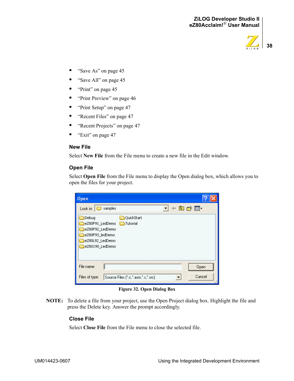 Zilog EZ80F916 User Manual | Page 58 / 469