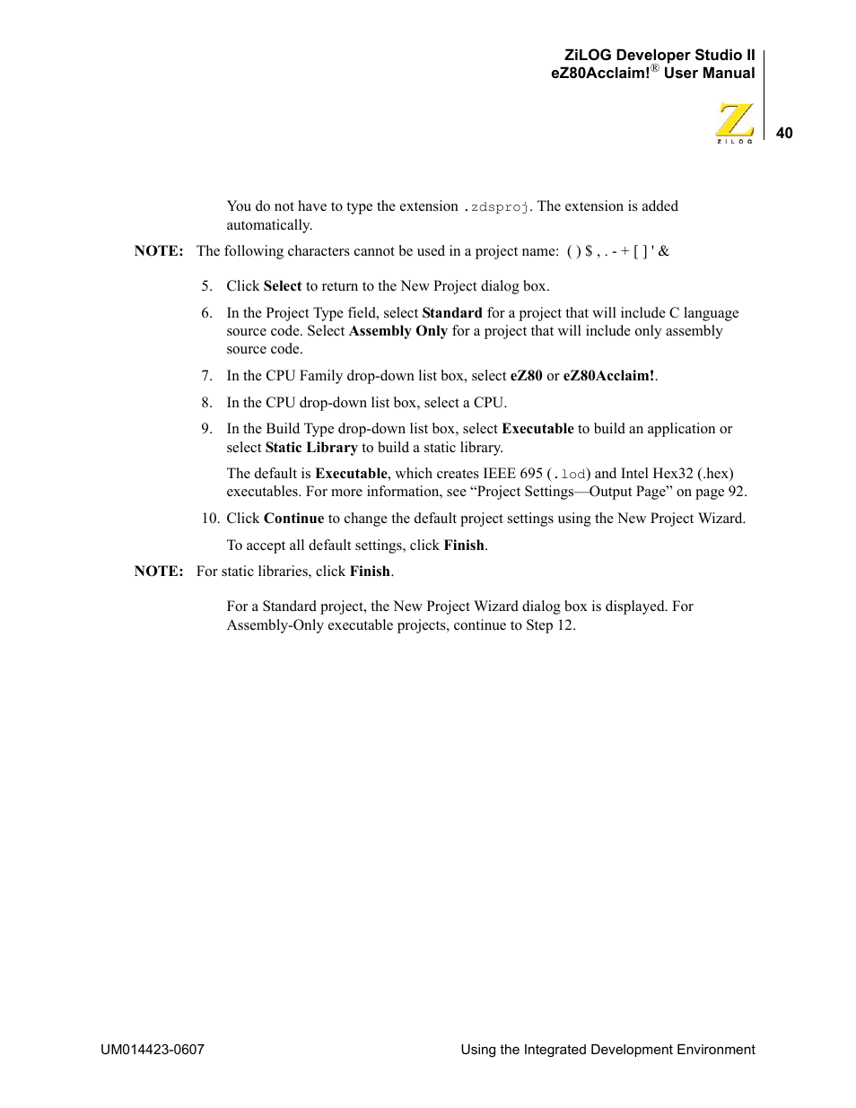 Zilog EZ80F916 User Manual | Page 60 / 469