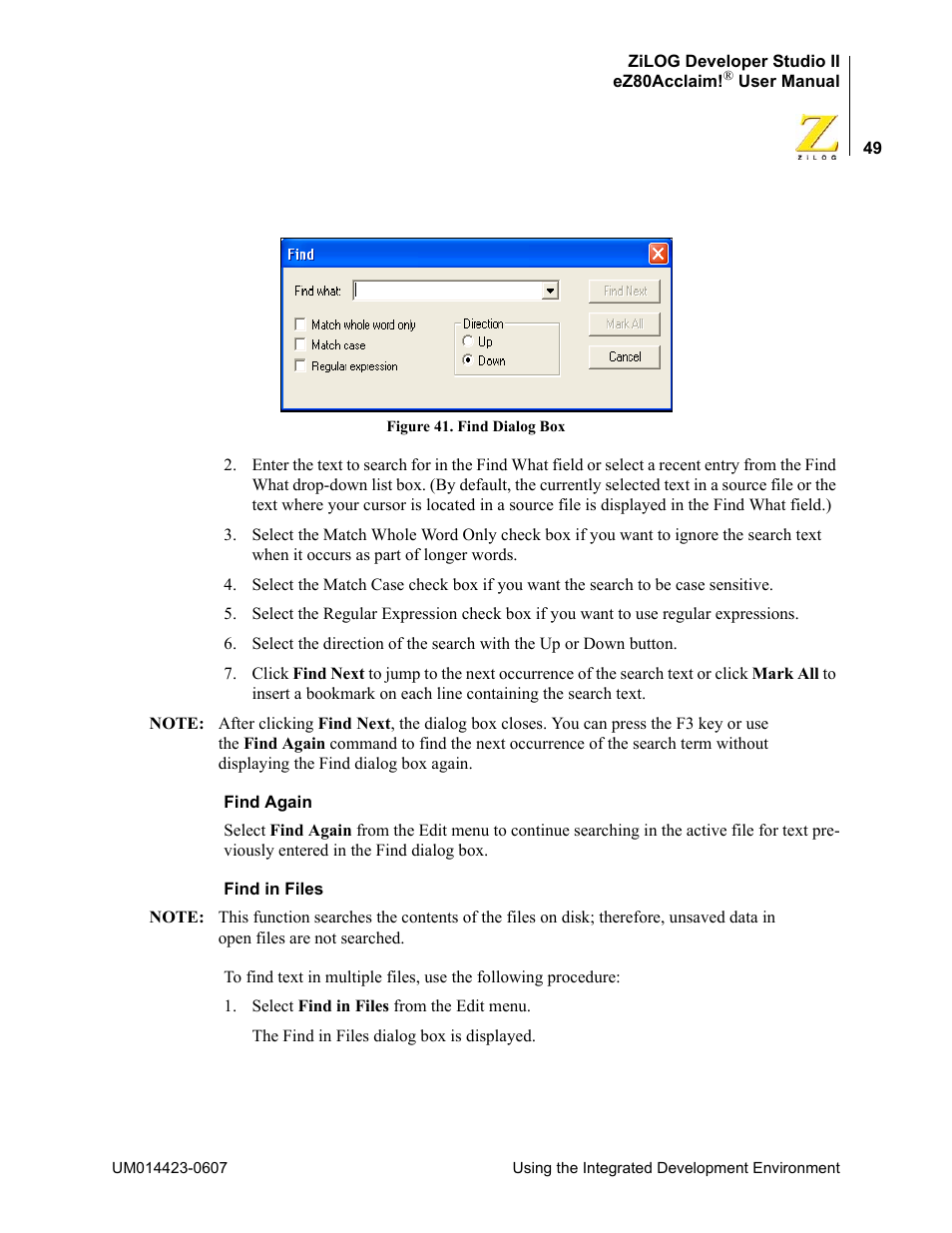 Zilog EZ80F916 User Manual | Page 69 / 469