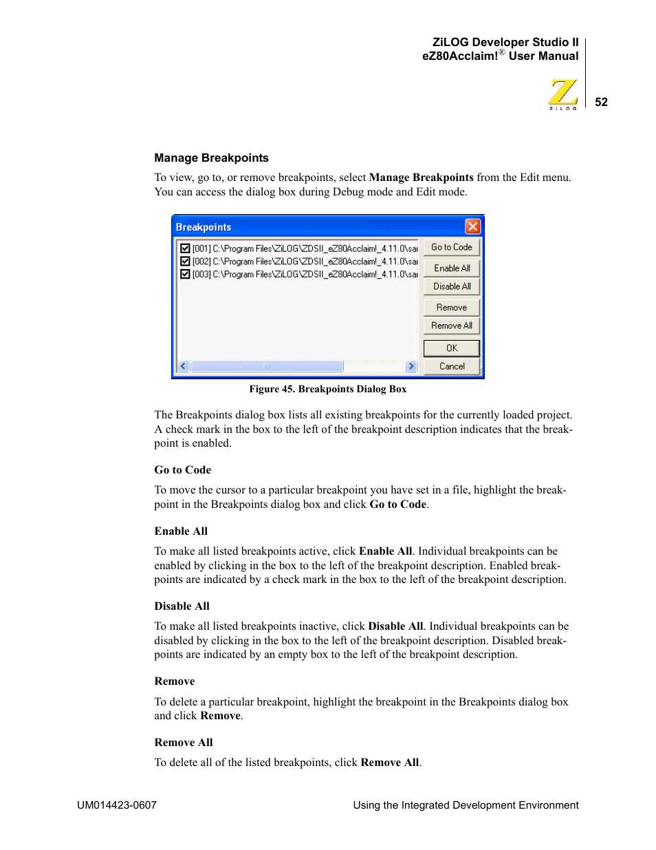 Zilog EZ80F916 User Manual | Page 72 / 469