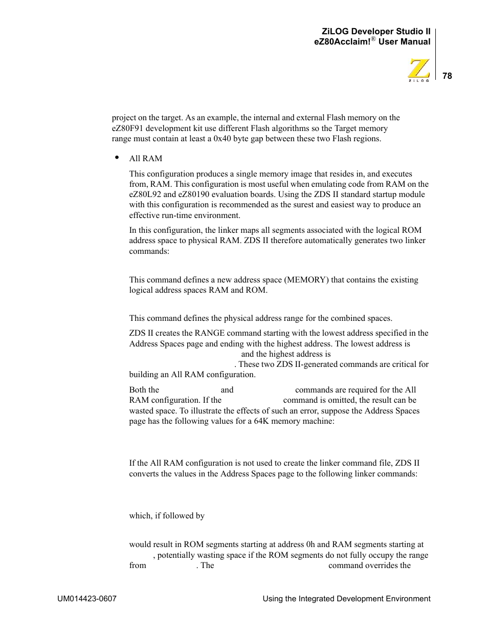 Zilog EZ80F916 User Manual | Page 98 / 469