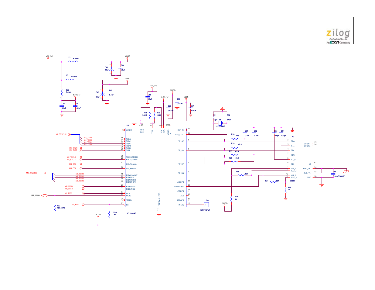 Zilog EZ80F91AZA User Manual | Page 29 / 34