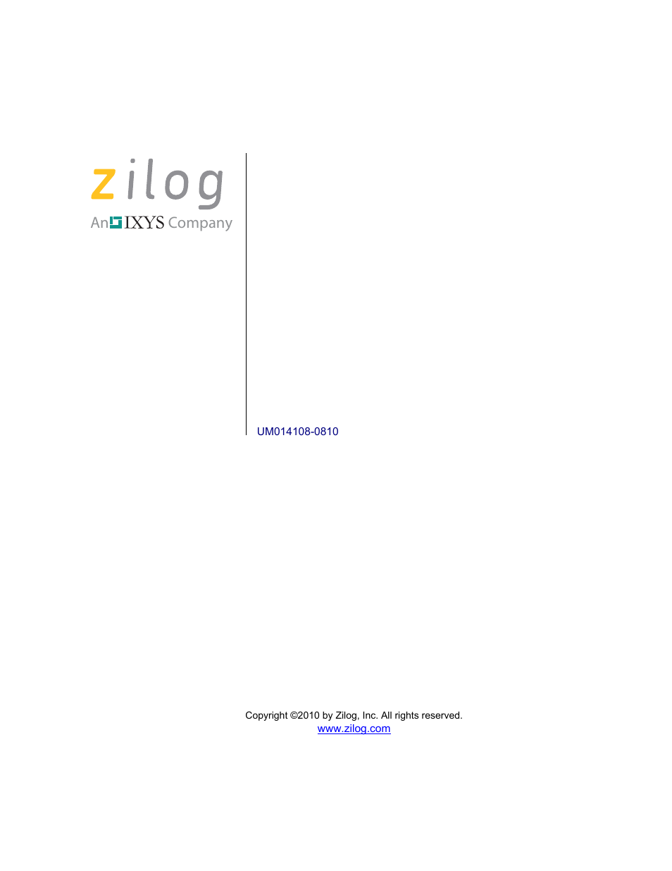 Zilog EZ80190 User Manual | 87 pages