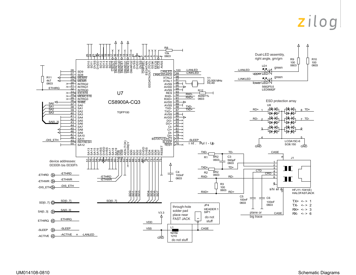 Zilog EZ80190 User Manual | Page 73 / 87