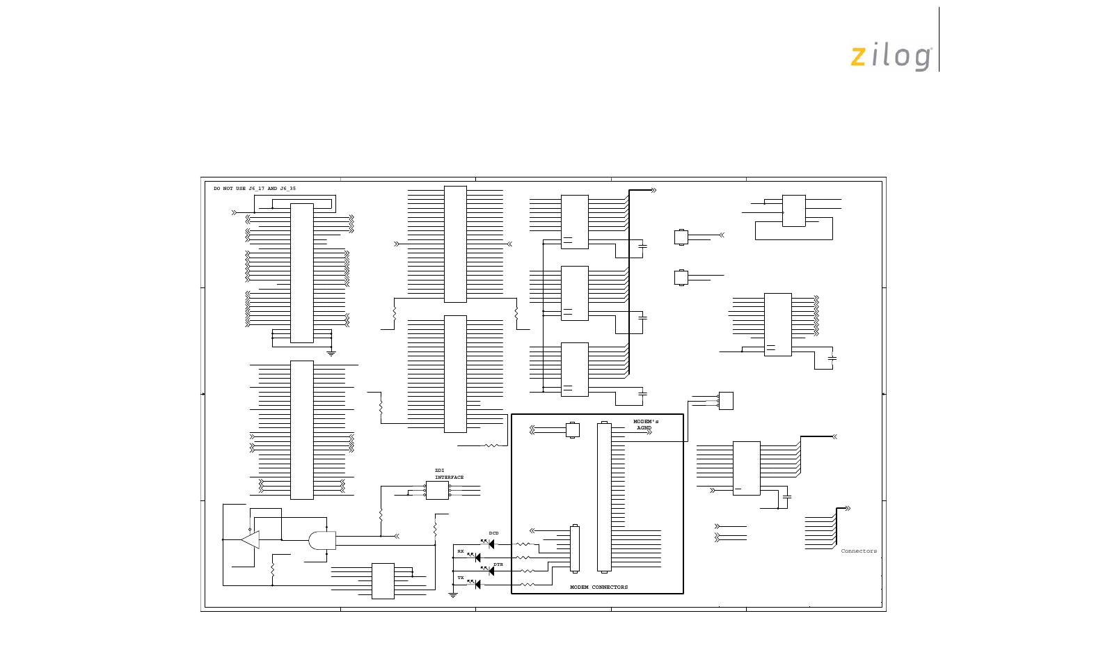 Schematics, Ez80f91 development platform | Zilog EZ80F91 User Manual | Page 62 / 78