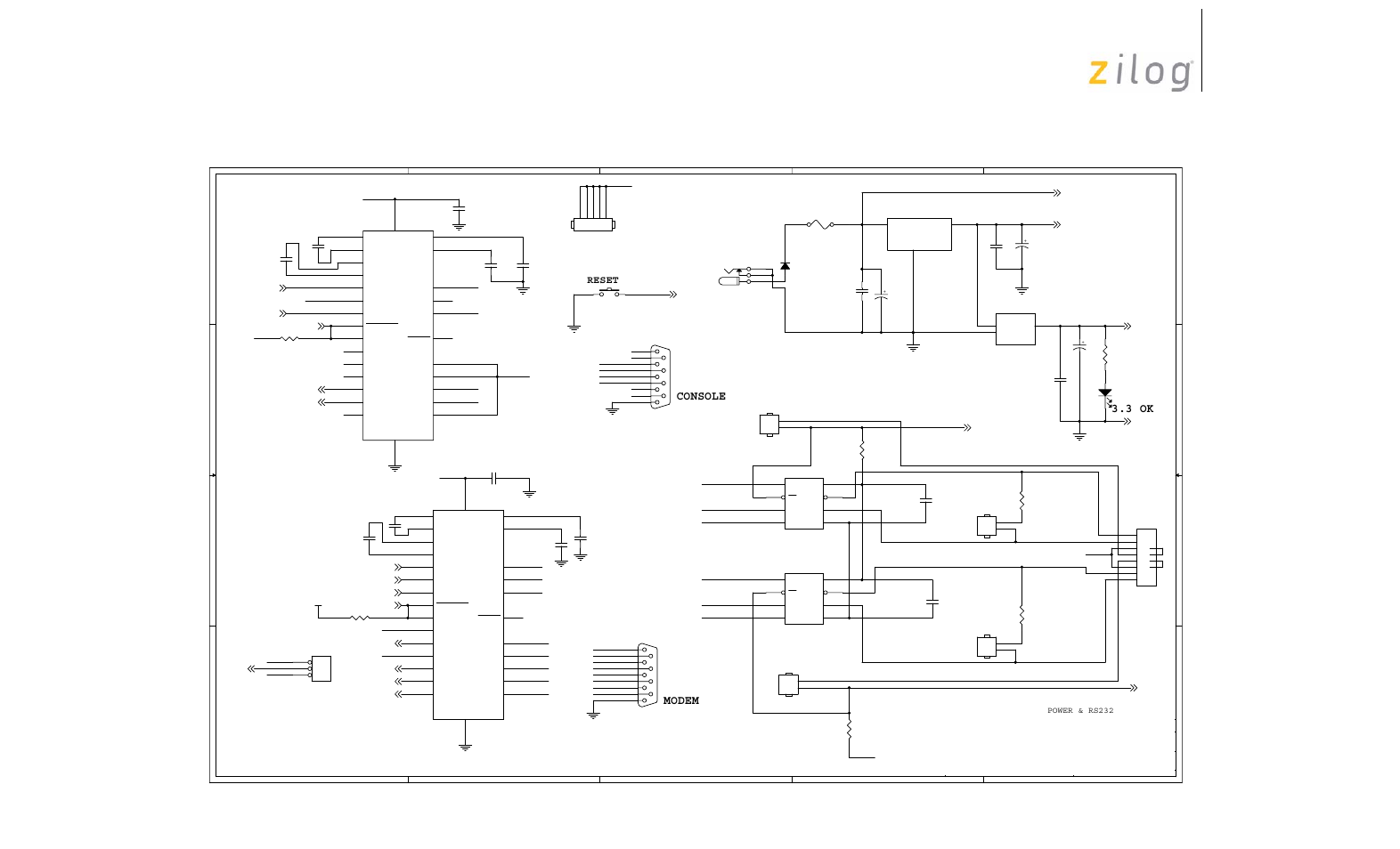 3 ok modem console, Reset | Zilog EZ80F91 User Manual | Page 65 / 78