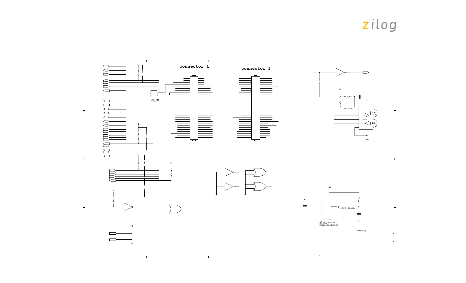 Ez80f91 module, Figure 23, Connector 2 connector 1 | Zilog EZ80F91 User Manual | Page 67 / 78