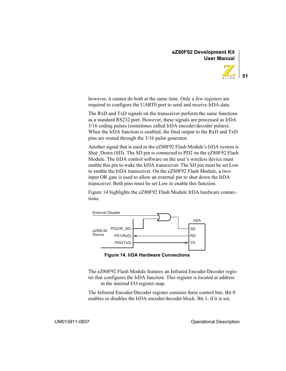 Zilog eZ80F92 User Manual | Page 55 / 87