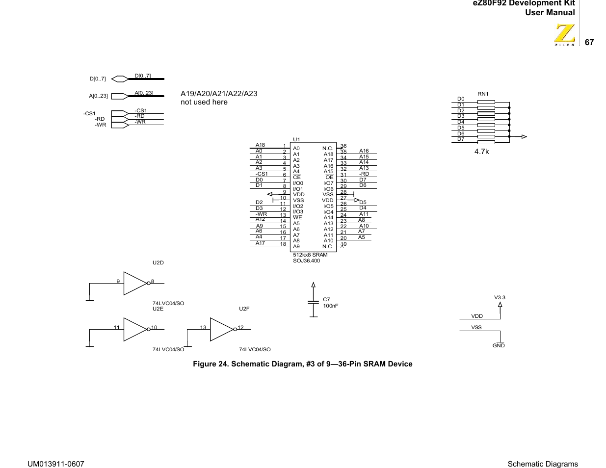 Zilog eZ80F92 User Manual | Page 71 / 87