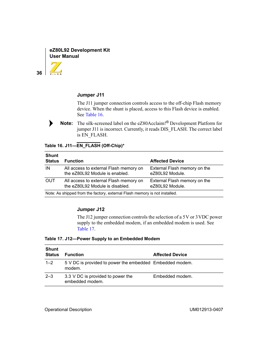 Zilog EZ80L92 User Manual | Page 40 / 86