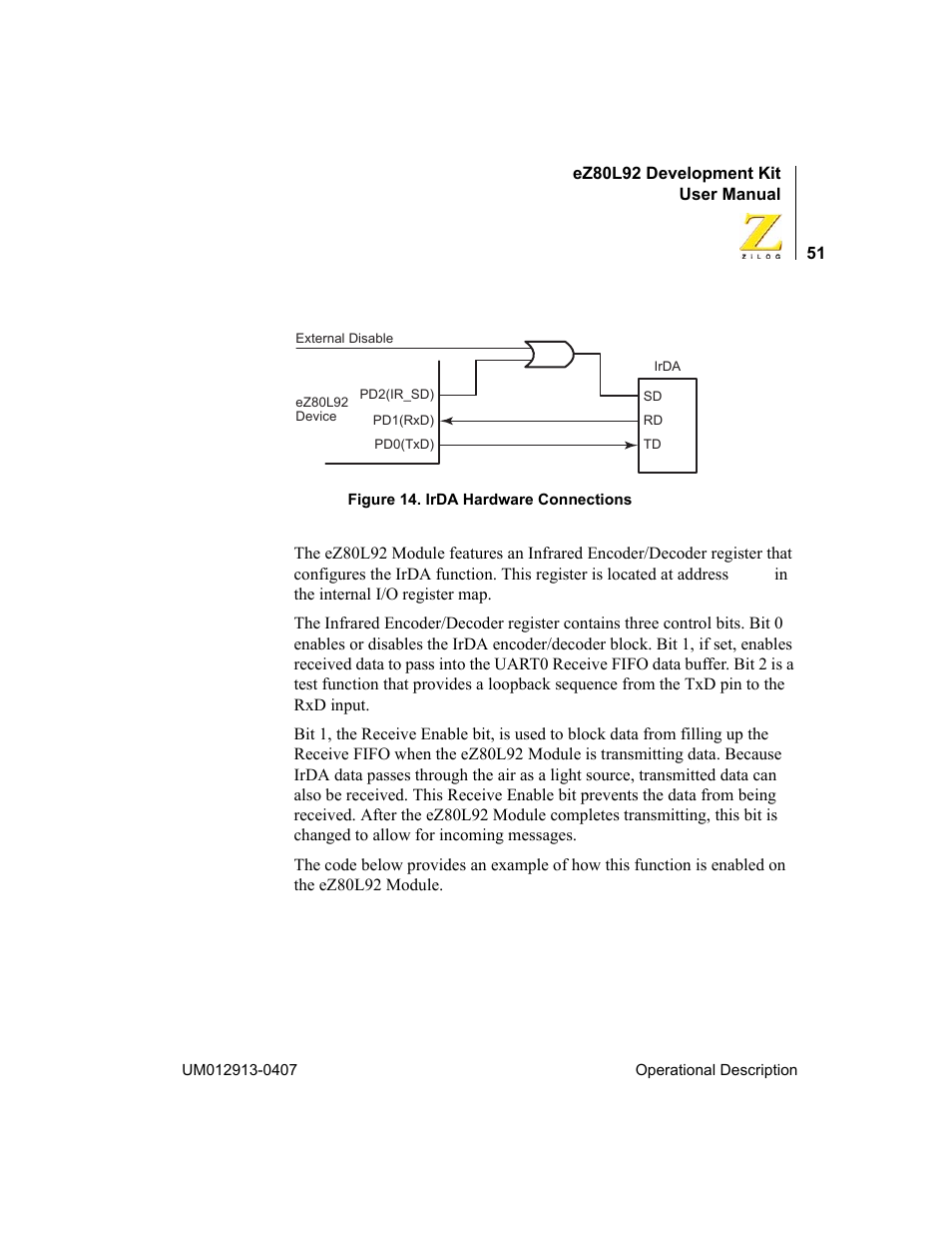 Zilog EZ80L92 User Manual | Page 55 / 86