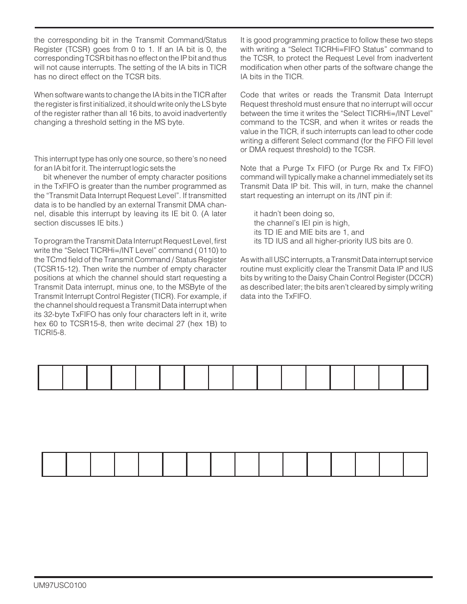 4 transmit data interrupts | Zilog Z16C30 User Manual | Page 147 / 208
