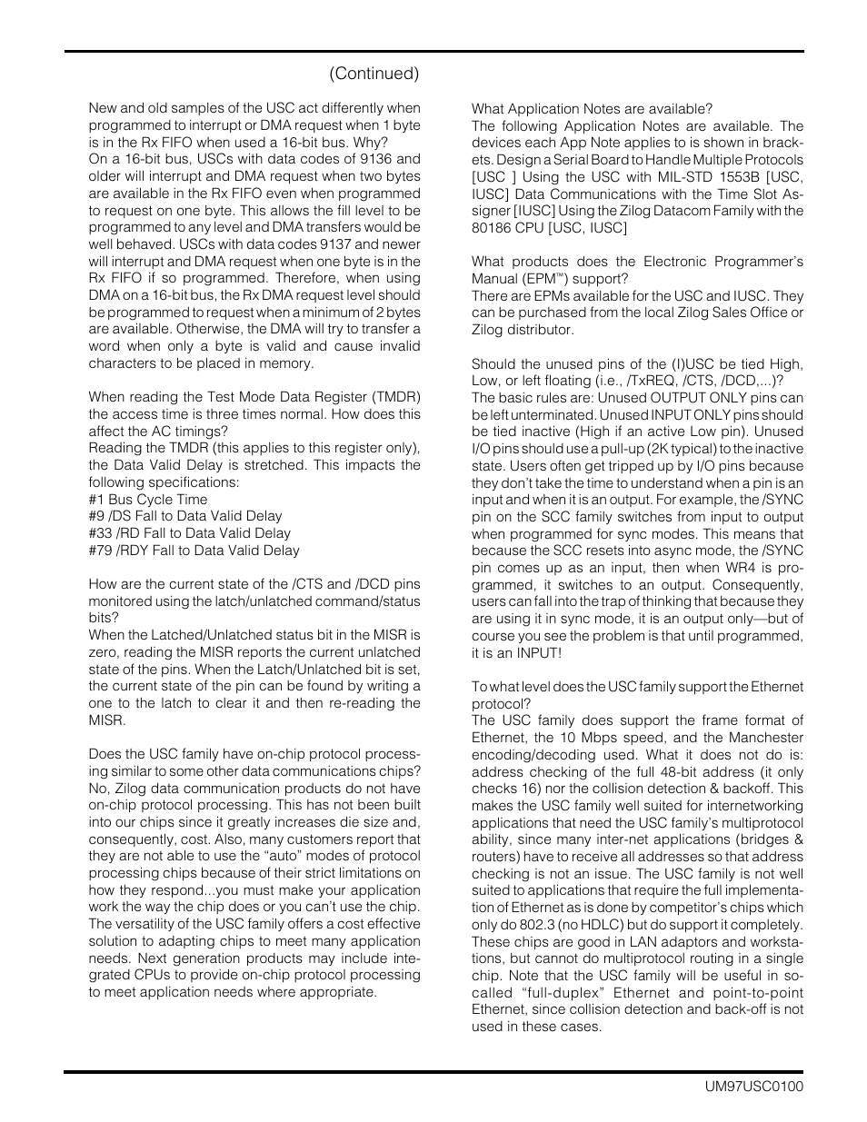Zilog Z16C30 User Manual | Page 196 / 208