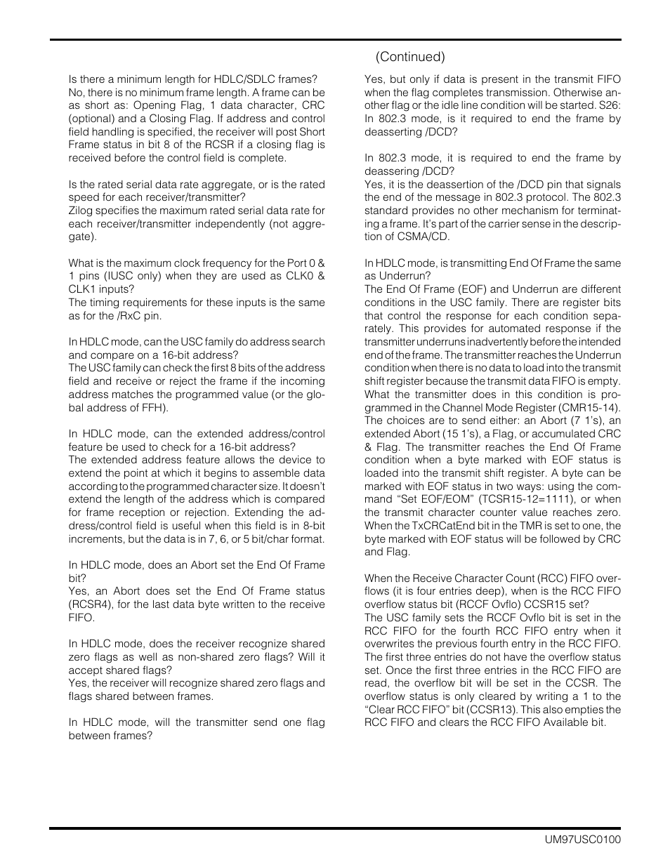 Zilog Z16C30 User Manual | Page 200 / 208