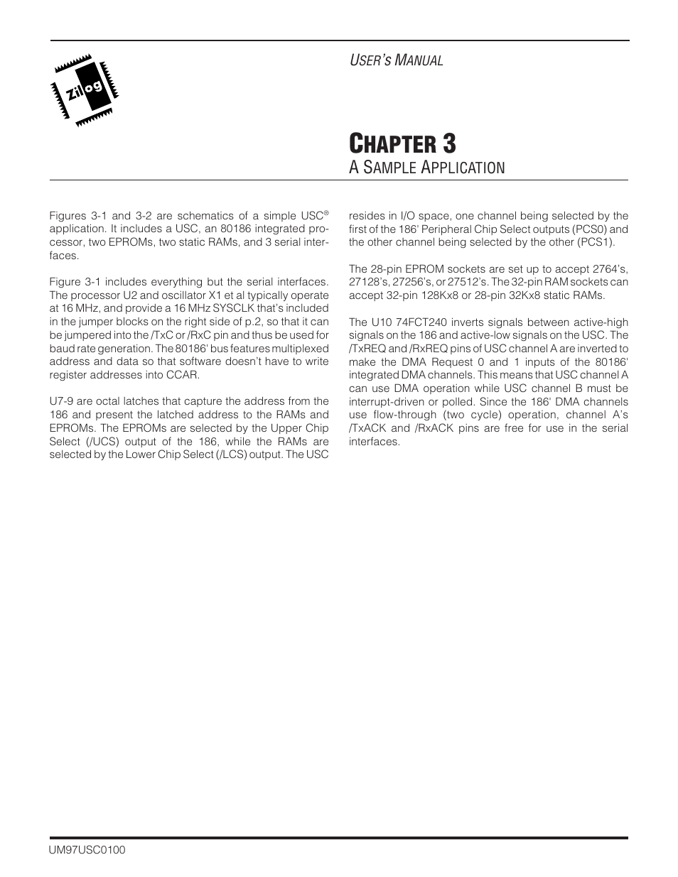 Hapter | Zilog Z16C30 User Manual | Page 45 / 208