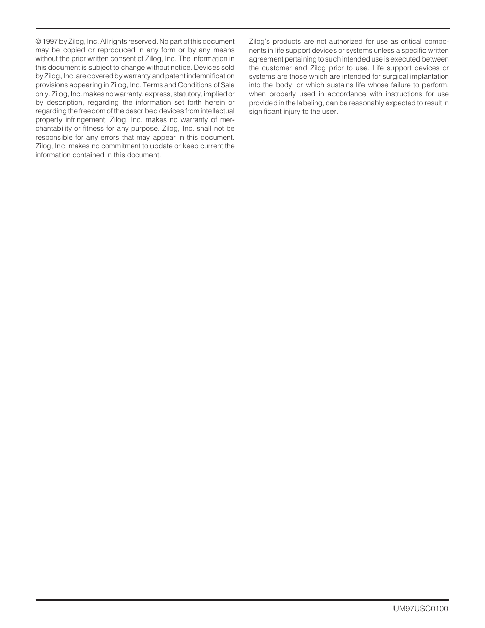 Zilog Z16C30 User Manual | Page 67 / 208