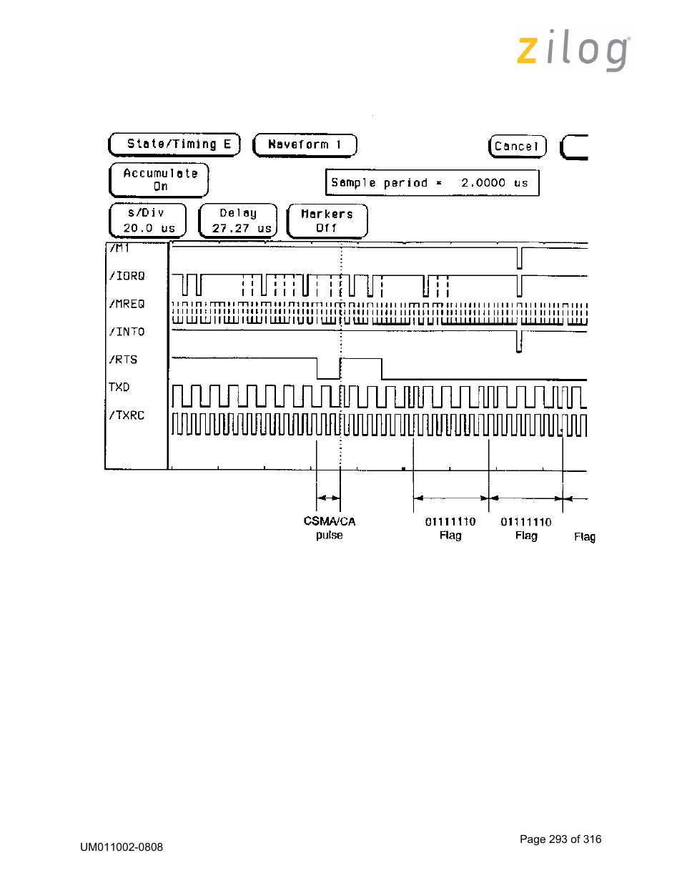 Zilog Z16C35 User Manual | Page 299 / 322
