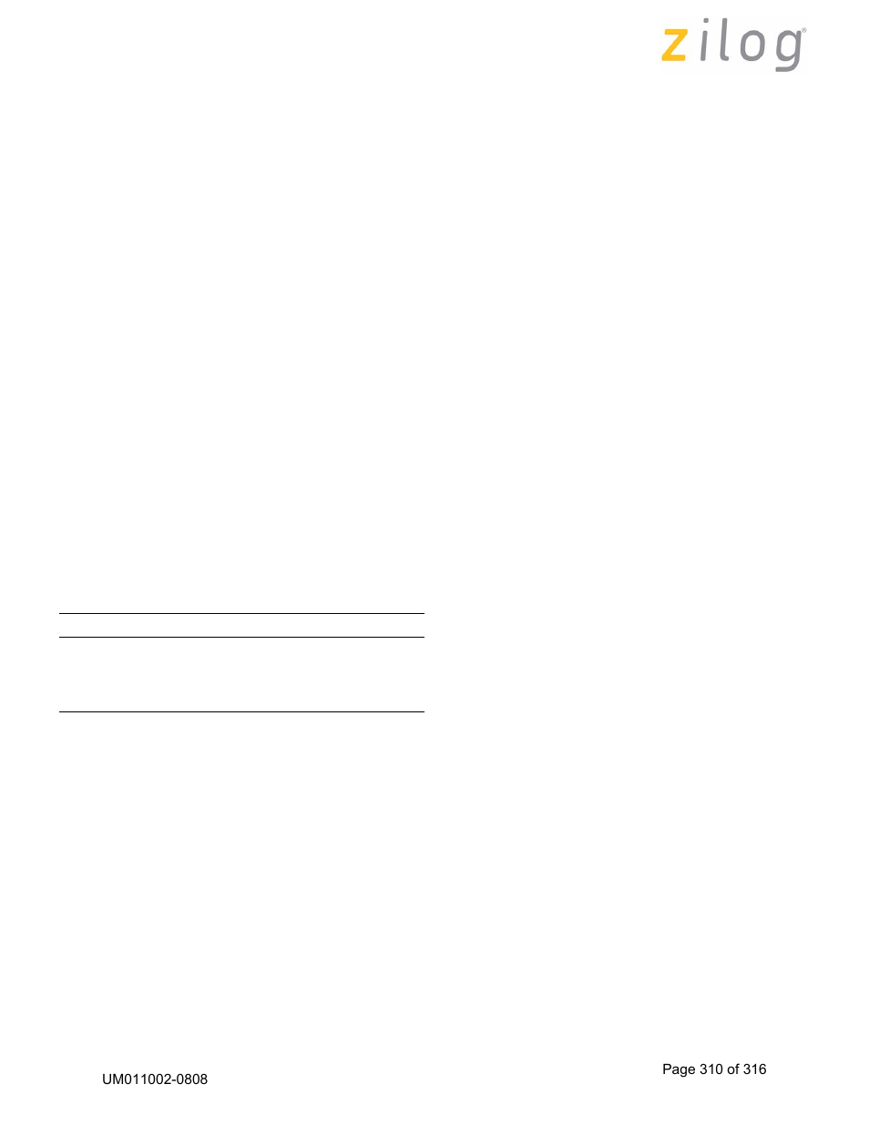 Zilog Z16C35 User Manual | Page 316 / 322